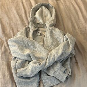 Gray Zip-Up Hoodie